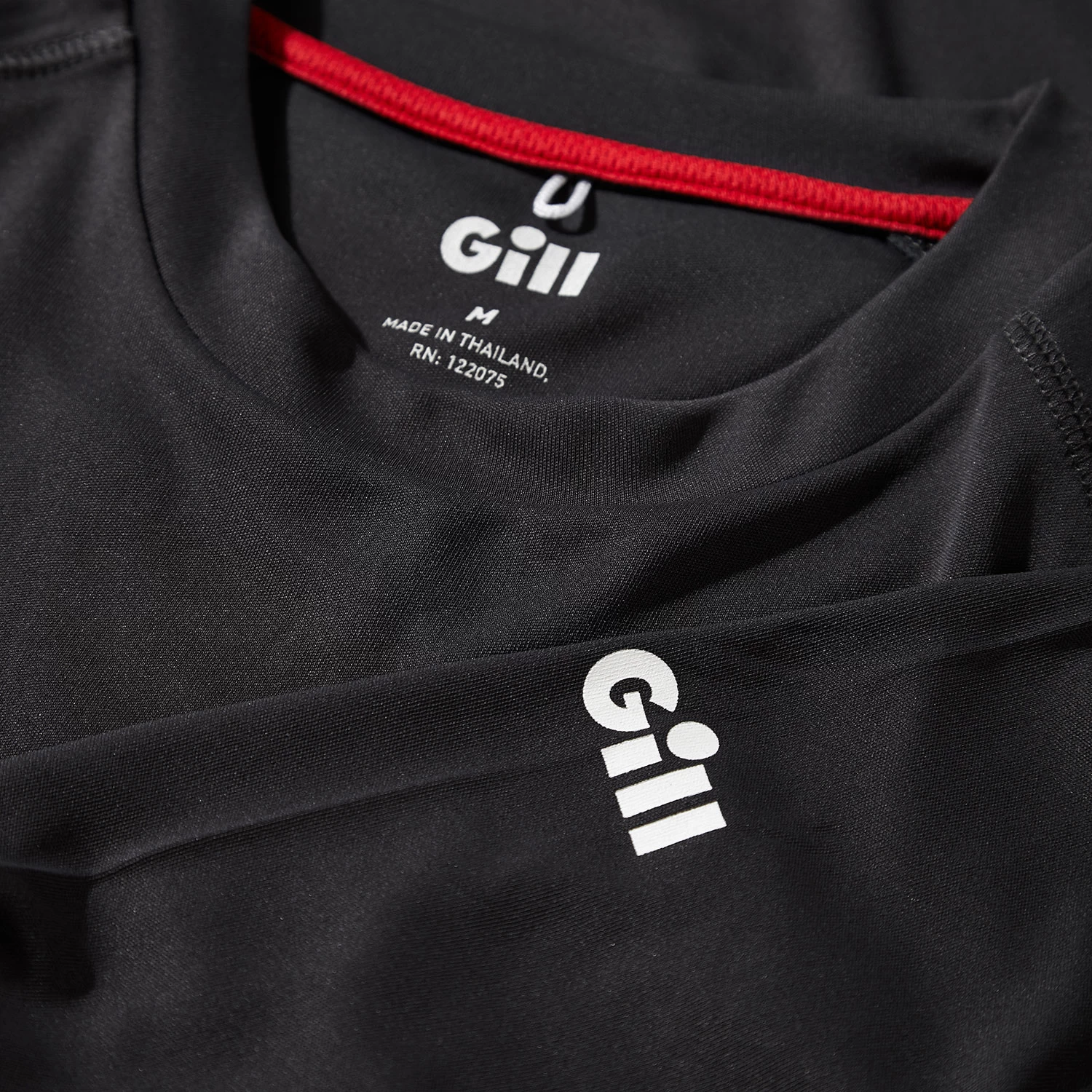 Gill Mens UV Tec Crew Neck Long Sleeve Tee - Charcoal - Image 4