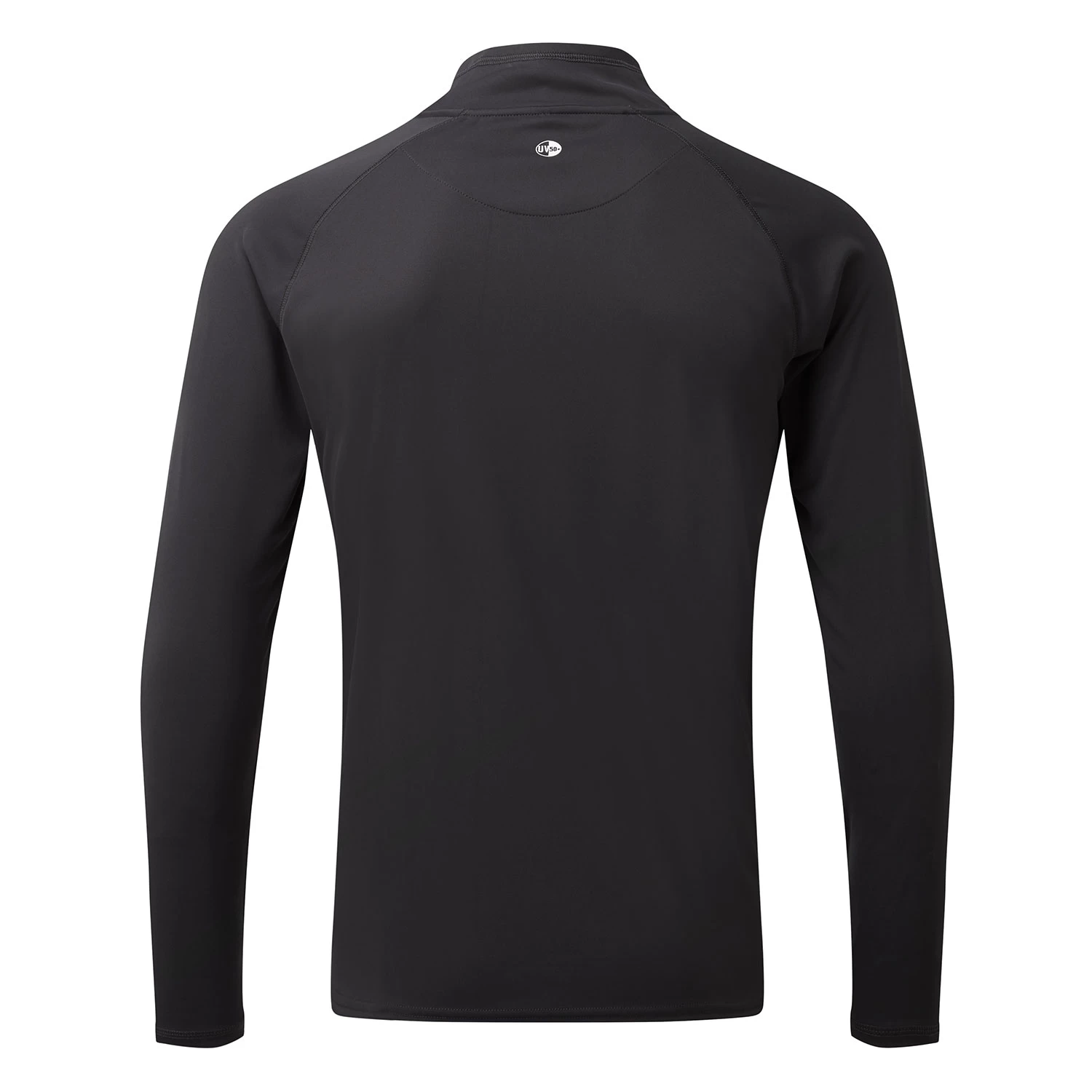 Gill Mens UV Tec Zip Neck Long Sleeve Tee - Charcoal - Image 3