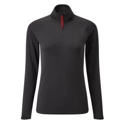 Gill Womens UV Tec Long Sleeve Zip Tee - Charcoal
