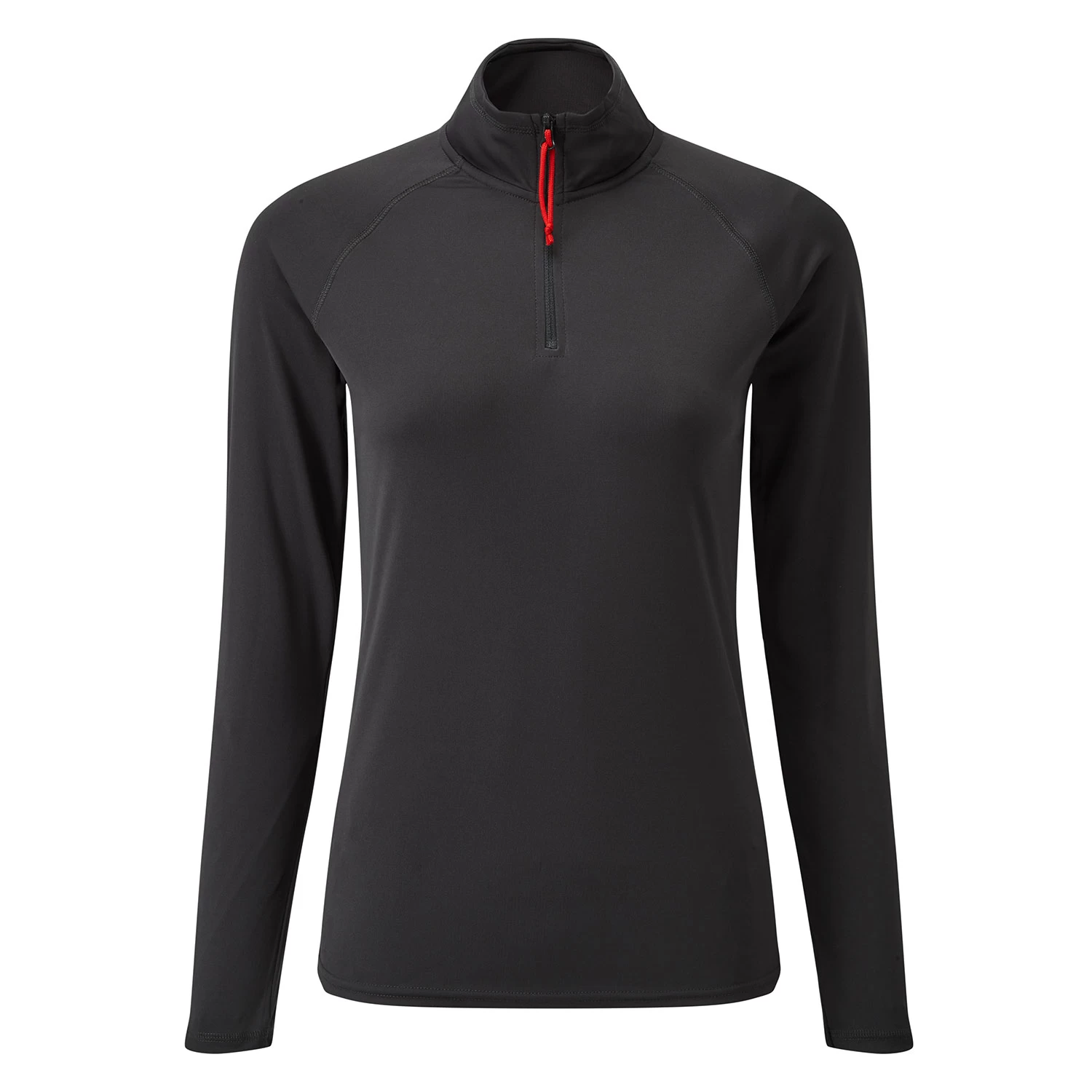 Gill Womens UV Tec Long Sleeve Zip Tee - Charcoal