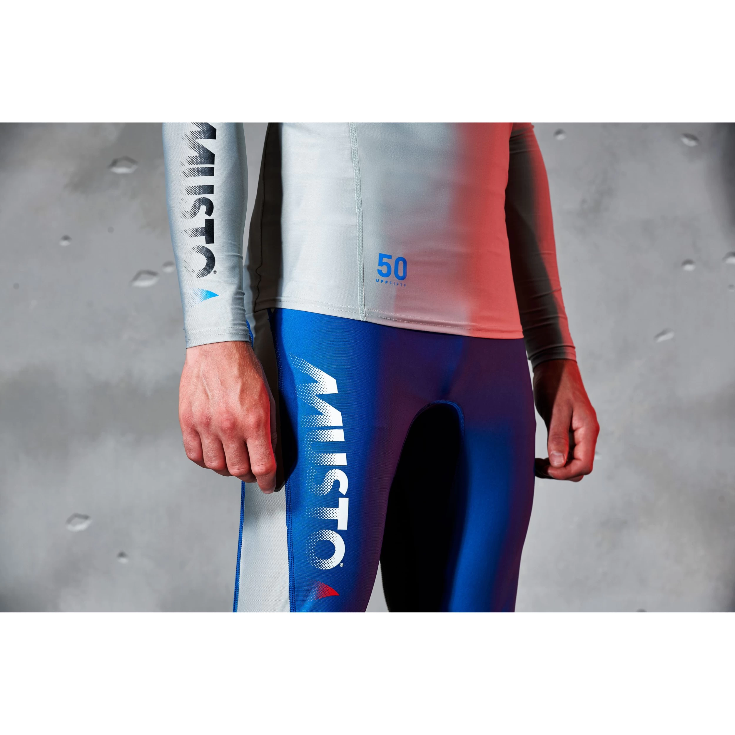 Musto Sunblock Dynamic Long Sleeve Rash Guard - Light Grey - Image 7