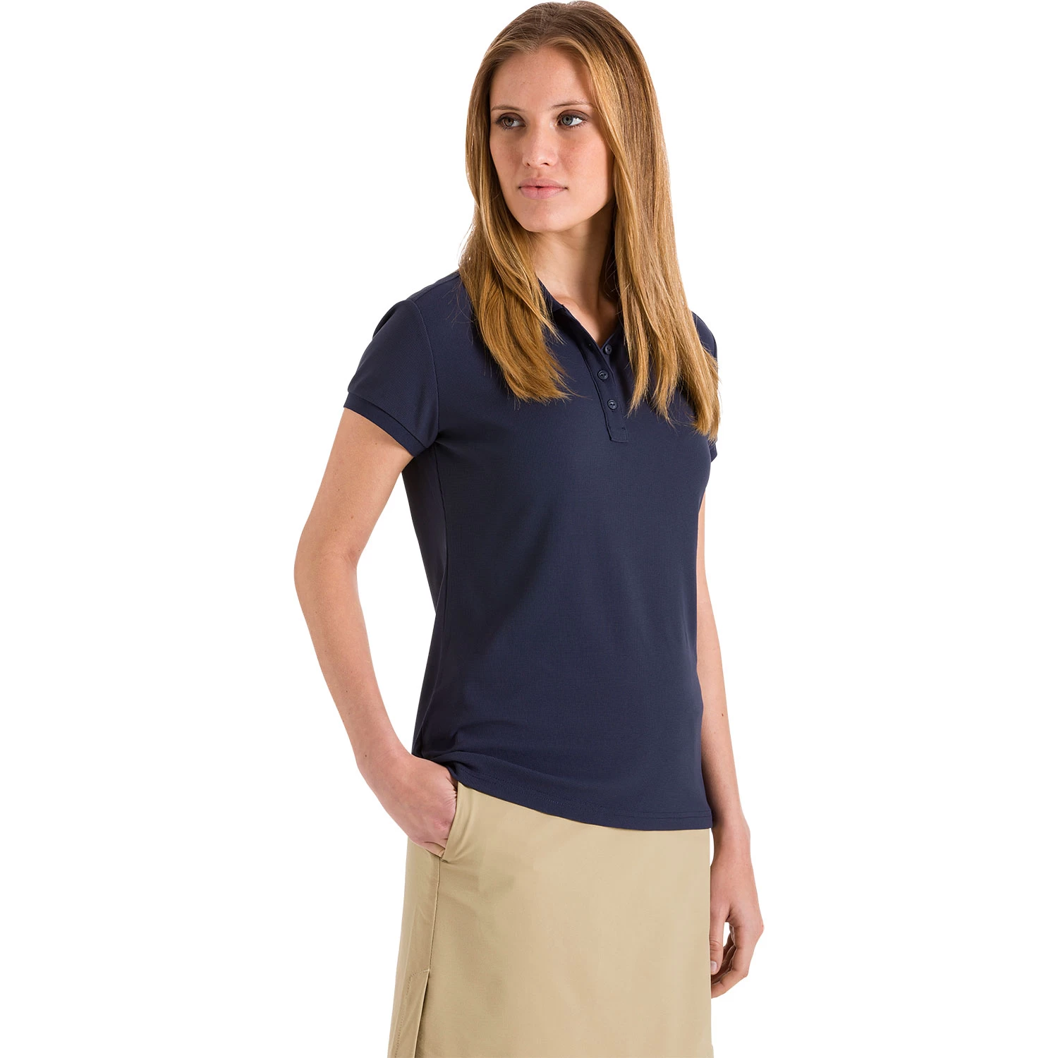 North Sails Womens Quick Dry Tactel Polo - Marine Blue - Image 3