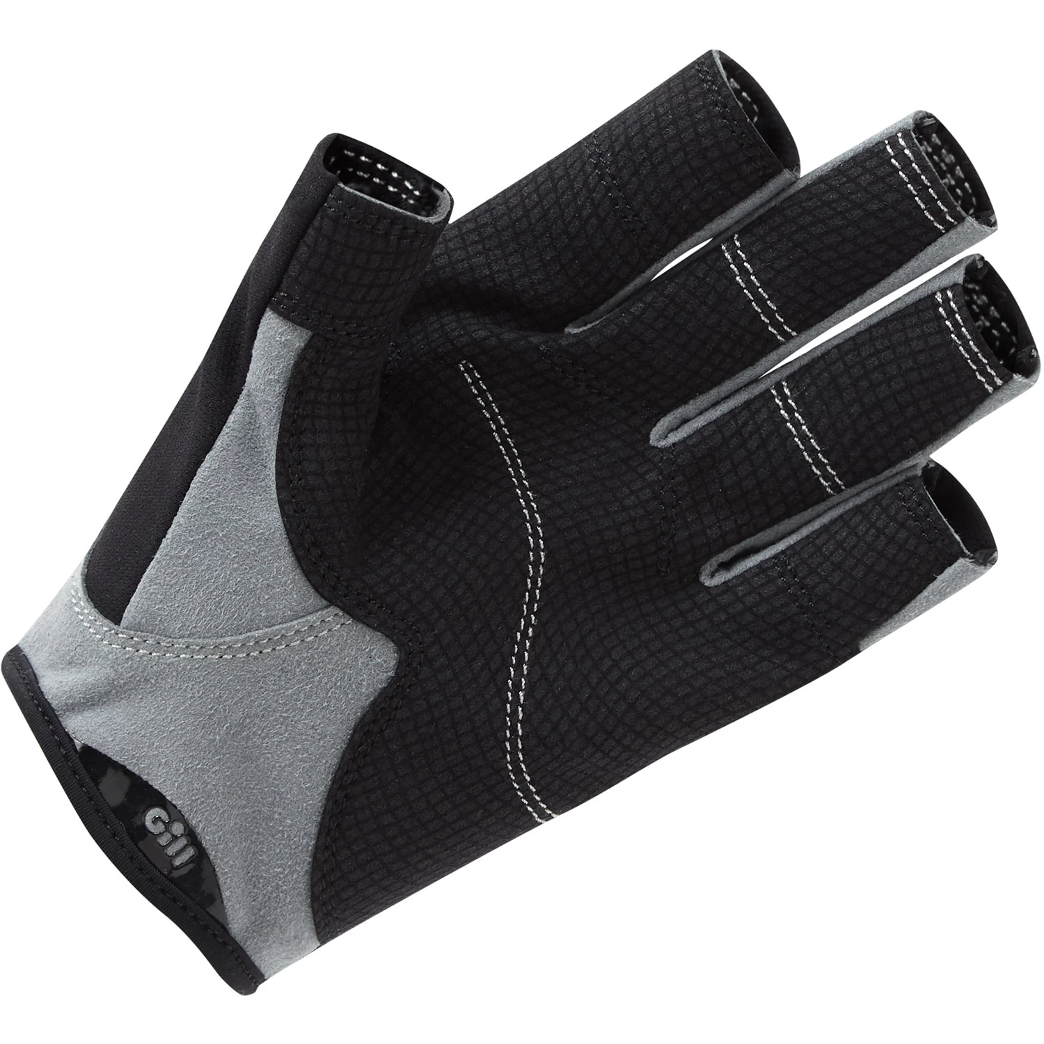 Gill Deckhand Short Finger Sailing Gloves - Black - Image 2