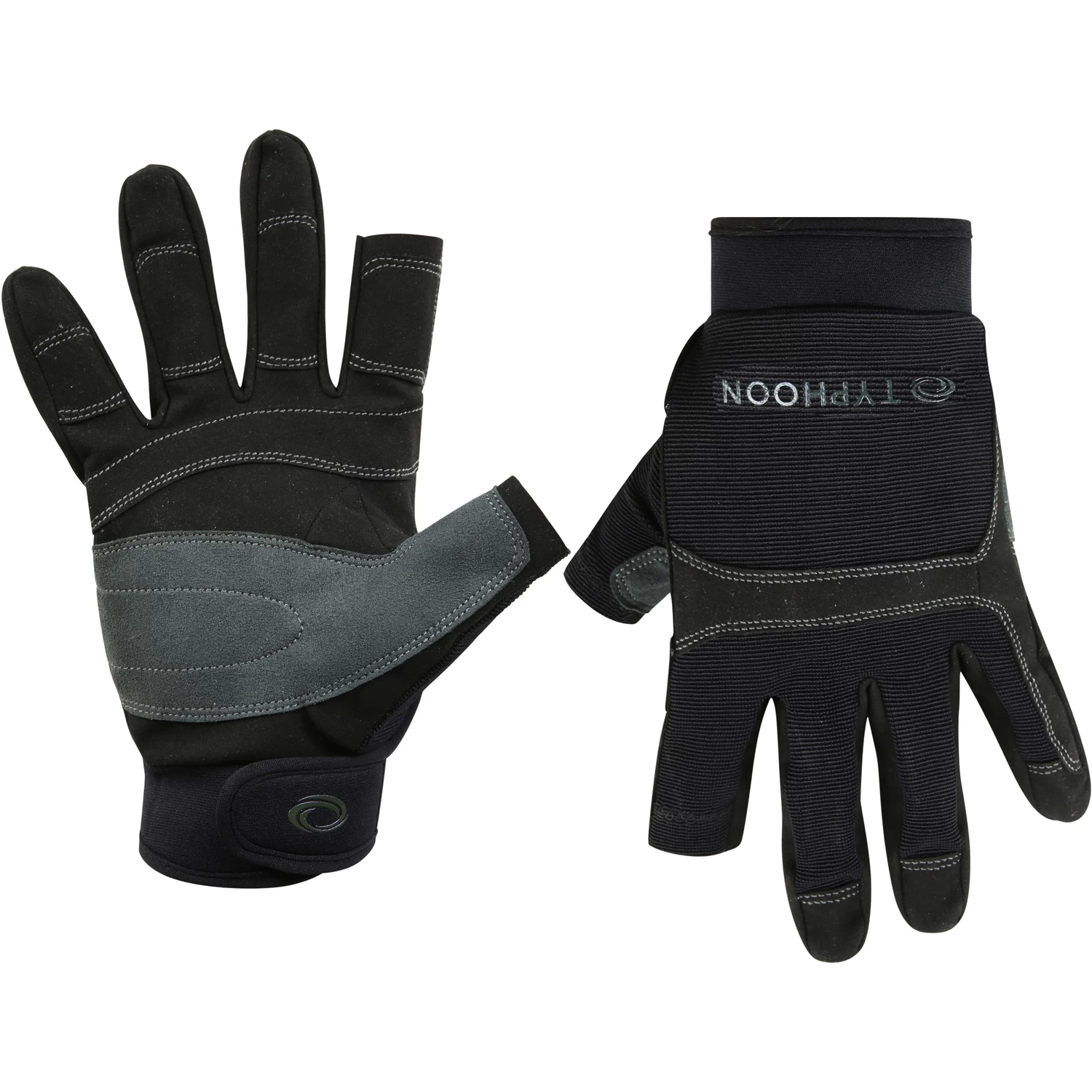 Typhoon Colwyn Full Finger Sailing Gloves - Black