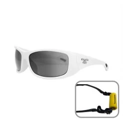Triggernaut Dusk Watersports Sunglasses - Shiny White / Grey